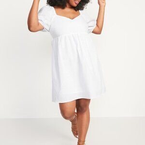 Old Navy Fit & Flare Puff-Sleeve All Day Mini Dress XL (EUC)